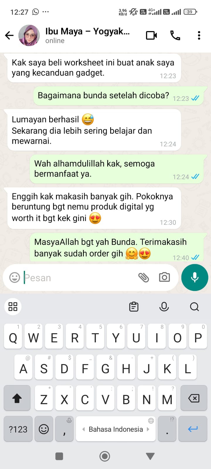 Testimoni Pembeli Worksheet Maysa Kids 4